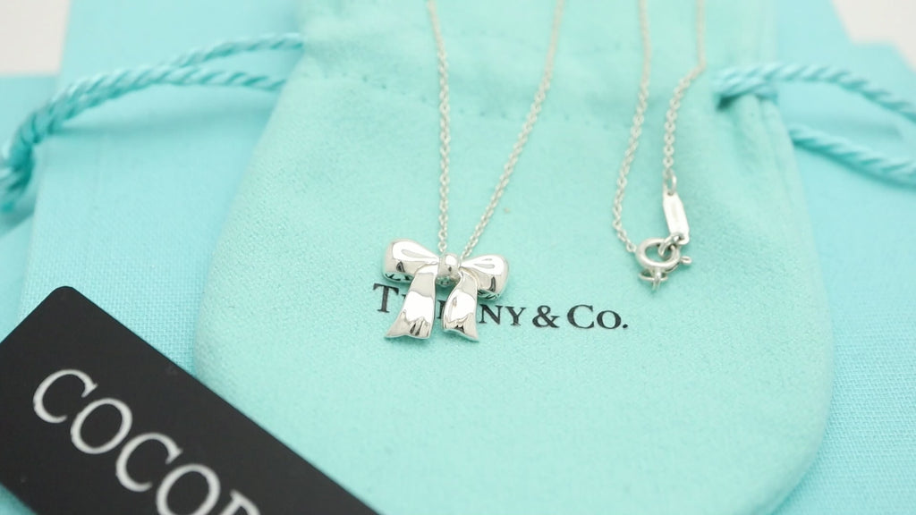 TIFFANY&Co. ミニ リボン ネックレス AG925