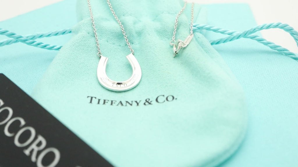 Tiffany & Co.  Sterling Silver 1837 Horseshoe Pendant Necklace
