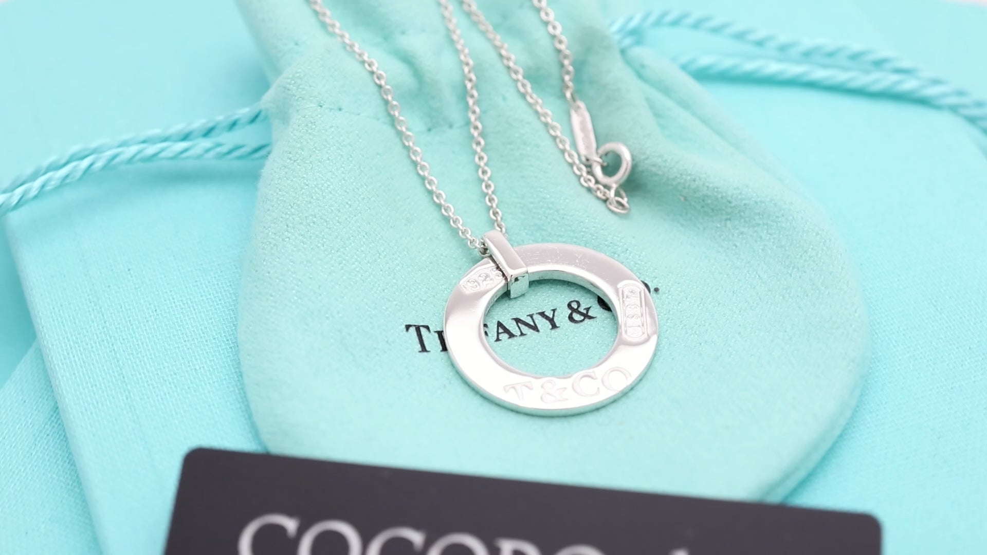 Tiffany & Co. 1837 Round Circle Necklace Sterling Silver 925