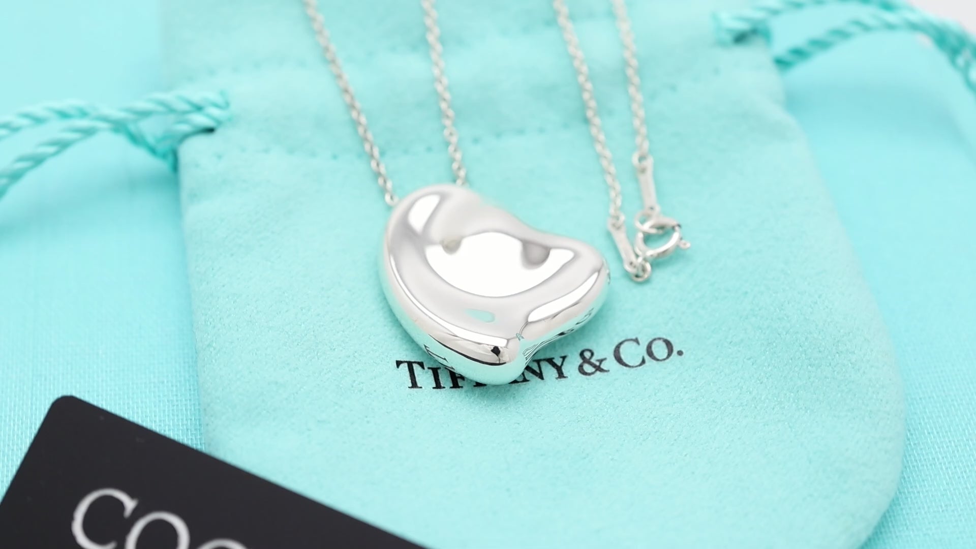  Tiffany & Co. Large Full Heart Pendant Necklace Sterling Silver 925