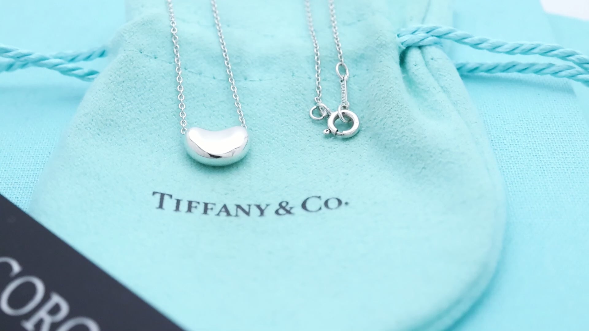  Tiffany & Co. Peretti Mini  Bean Necklace  Sterling Silver 925 