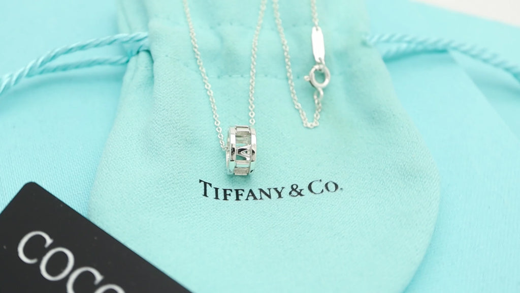  Tiffany & Co. Atlas Ring Pendant Necklace Sterling Silver 925