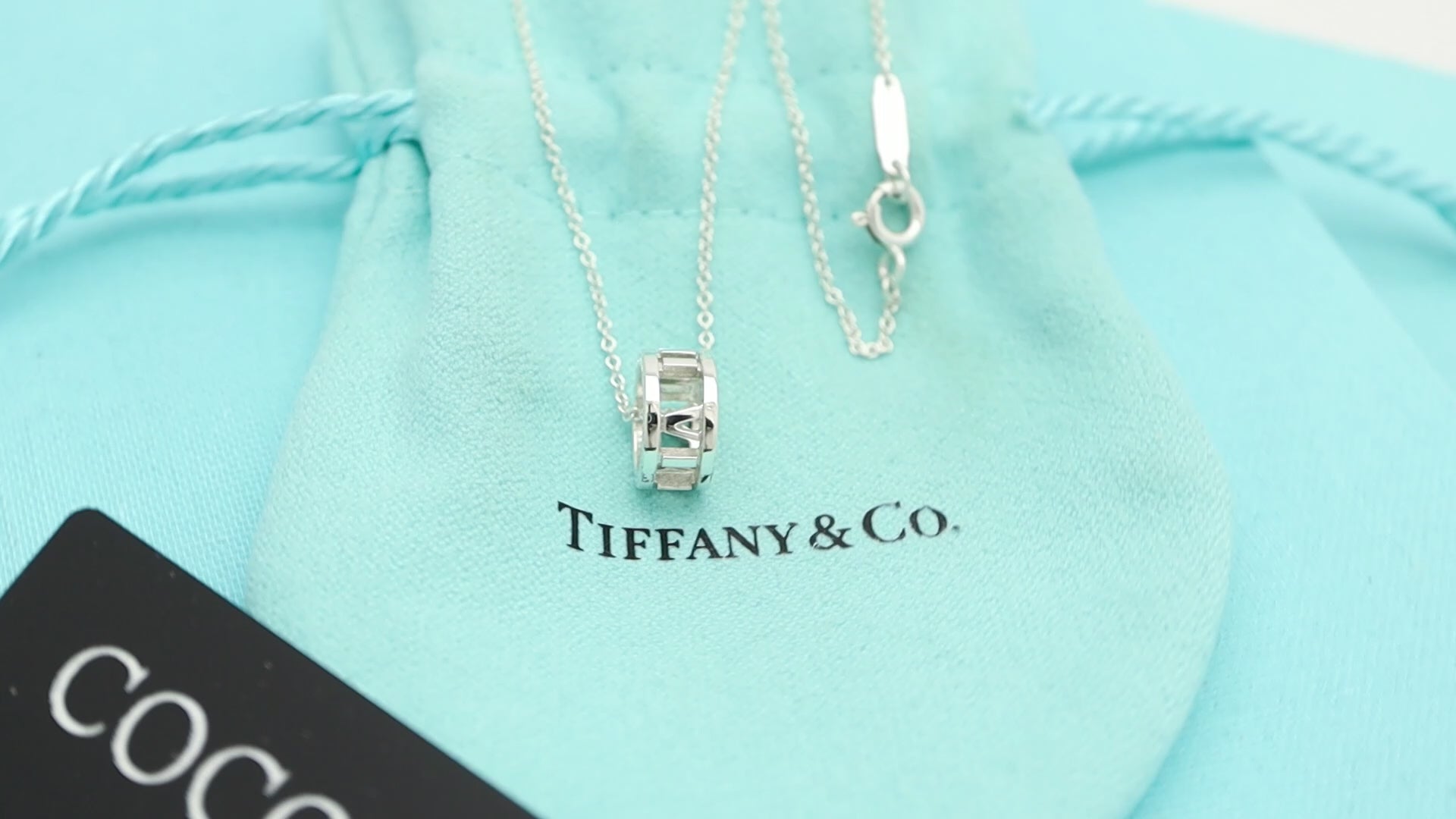  Tiffany & Co. Atlas Ring Pendant Necklace Sterling Silver 925