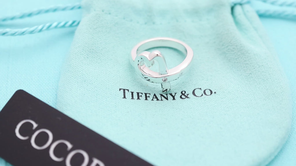 TIFFANY&Co. ラビングハート パロマピカソ 1P ダイヤモンド リング 10 号 AG925