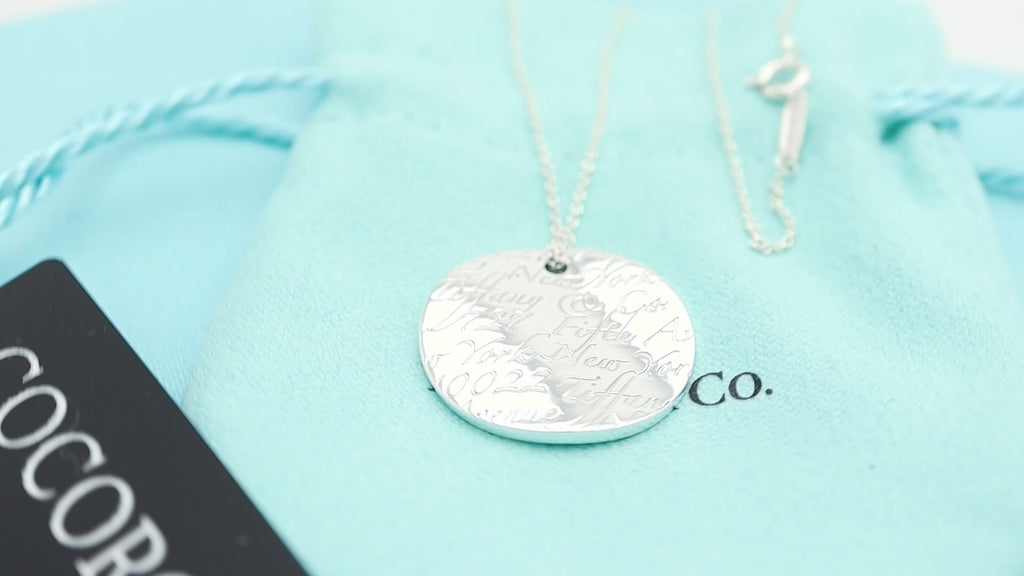 TIFFANY&Co. ノーツ ラウンド プレート ネックレス AG925