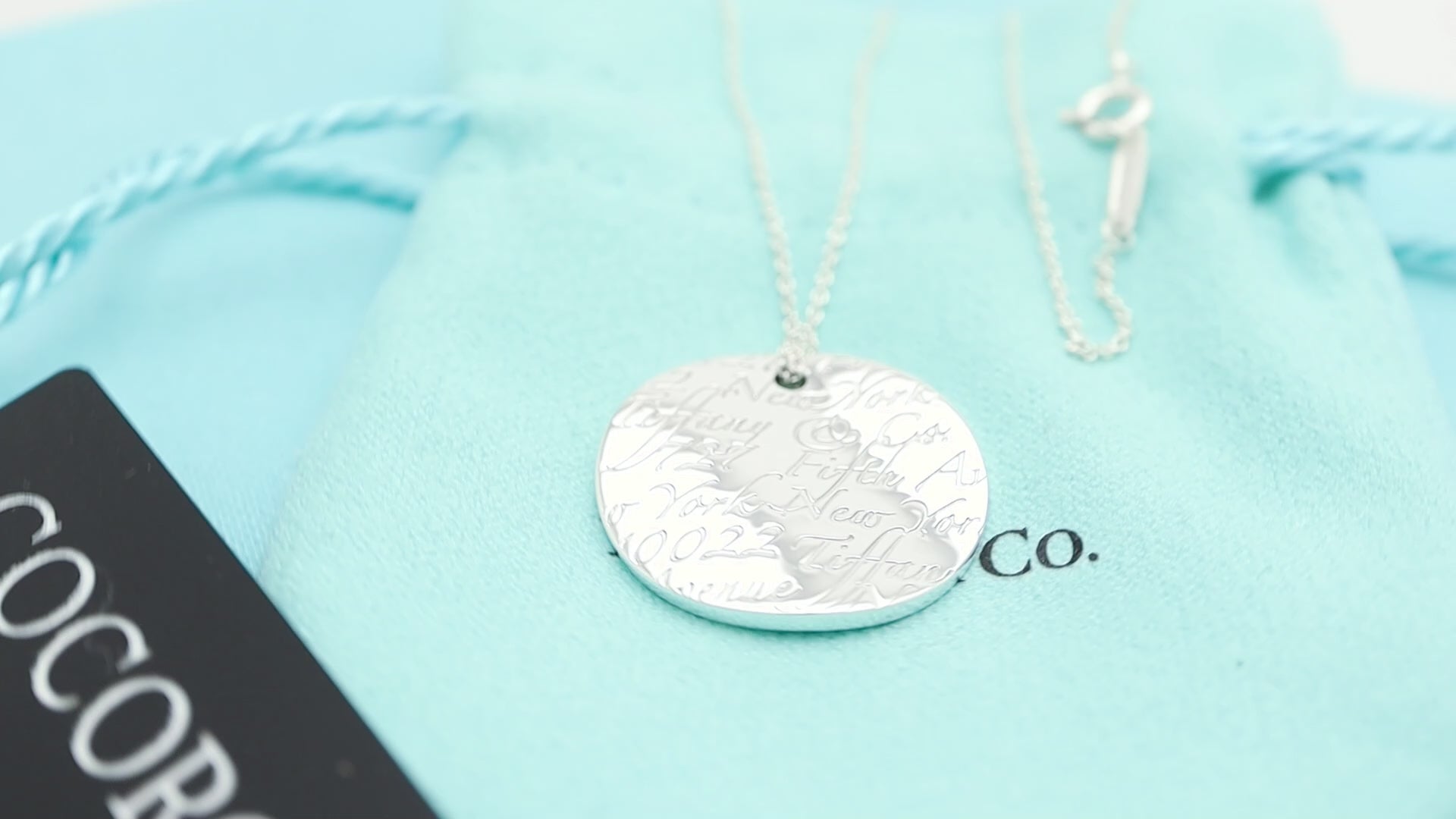TIFFANY&Co. ノーツ ラウンド プレート ネックレス AG925