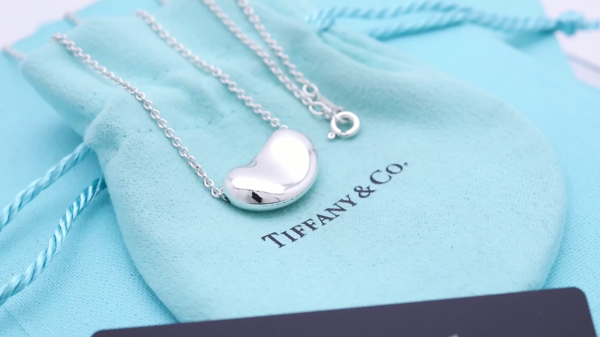  Tiffany & Co. Peretti Large Bean Necklace Sterling Silver 925 