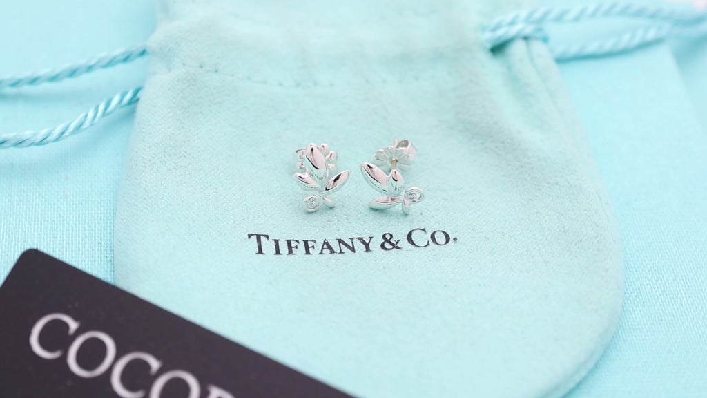 Tiffany & Co. Olive Leaf Necklace Sterling Silver 925 