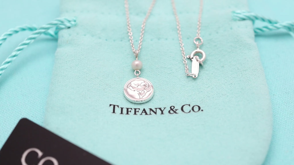 TIFFANY&Co. ネイチャー ローズ フラワー パール ネックレス AG925