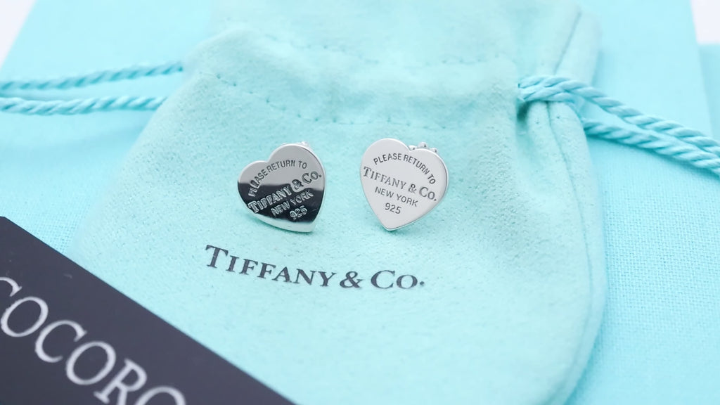 TIFFANY&Co. リターントゥ ティファニー ハート タグ スタッド ピアス AG925