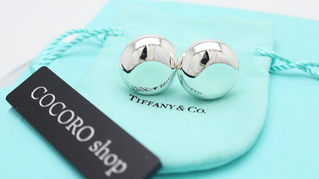 Tiffany & Co. Peretti LARGE Nugget Clip-On Earrings Sterling Silver 925