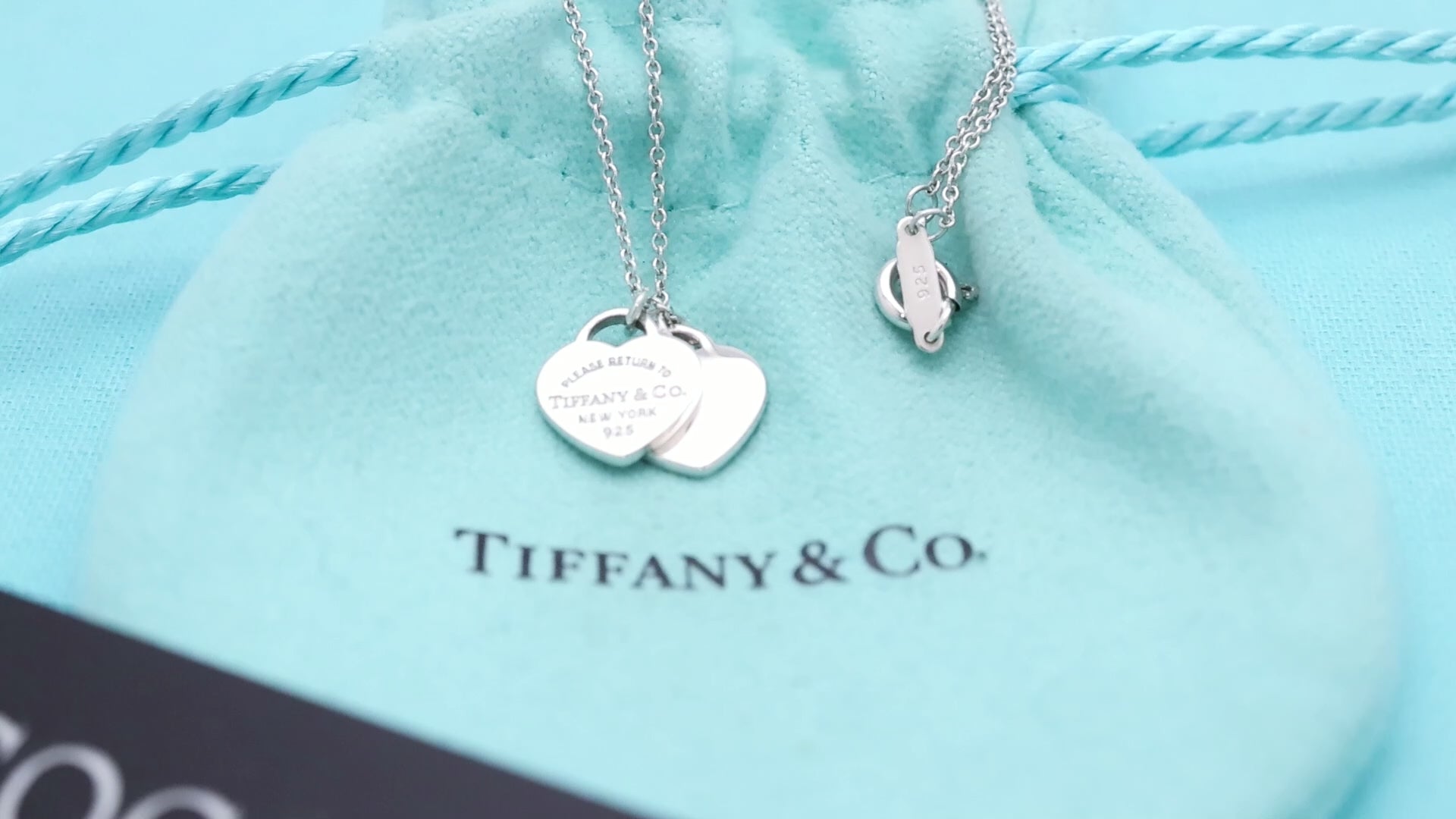 TIFFANY&Co. リターントゥ ティファニー スモール ダブル ハート タグ ネックレス AG925