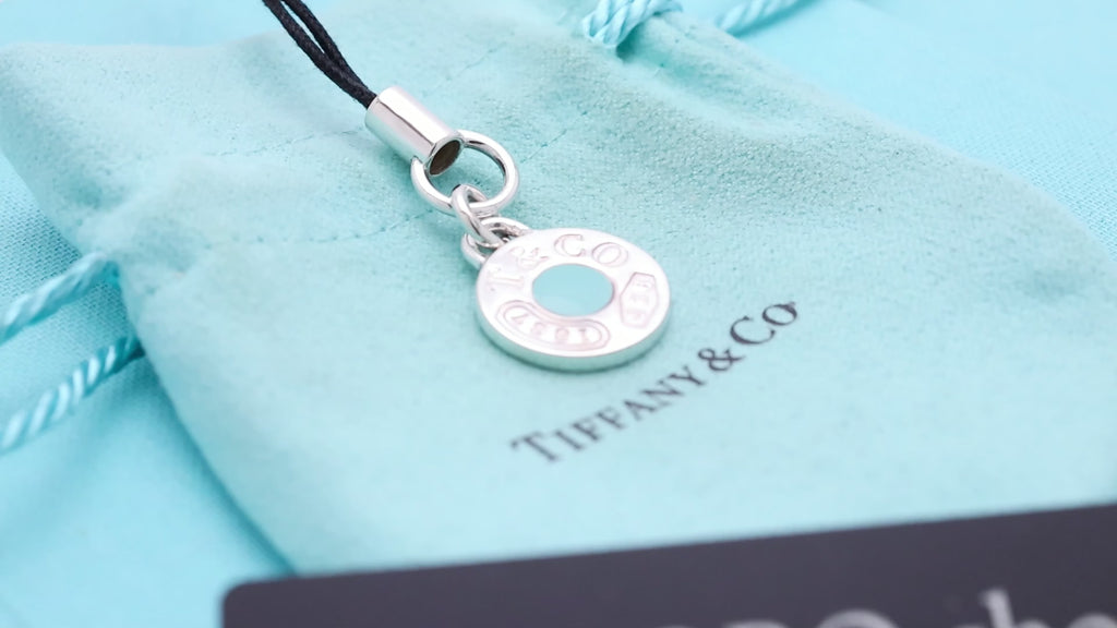 TIFFANY&Co. 1837 ロゴ ラウンド サークル ブルー エナメル ストラップ AG925