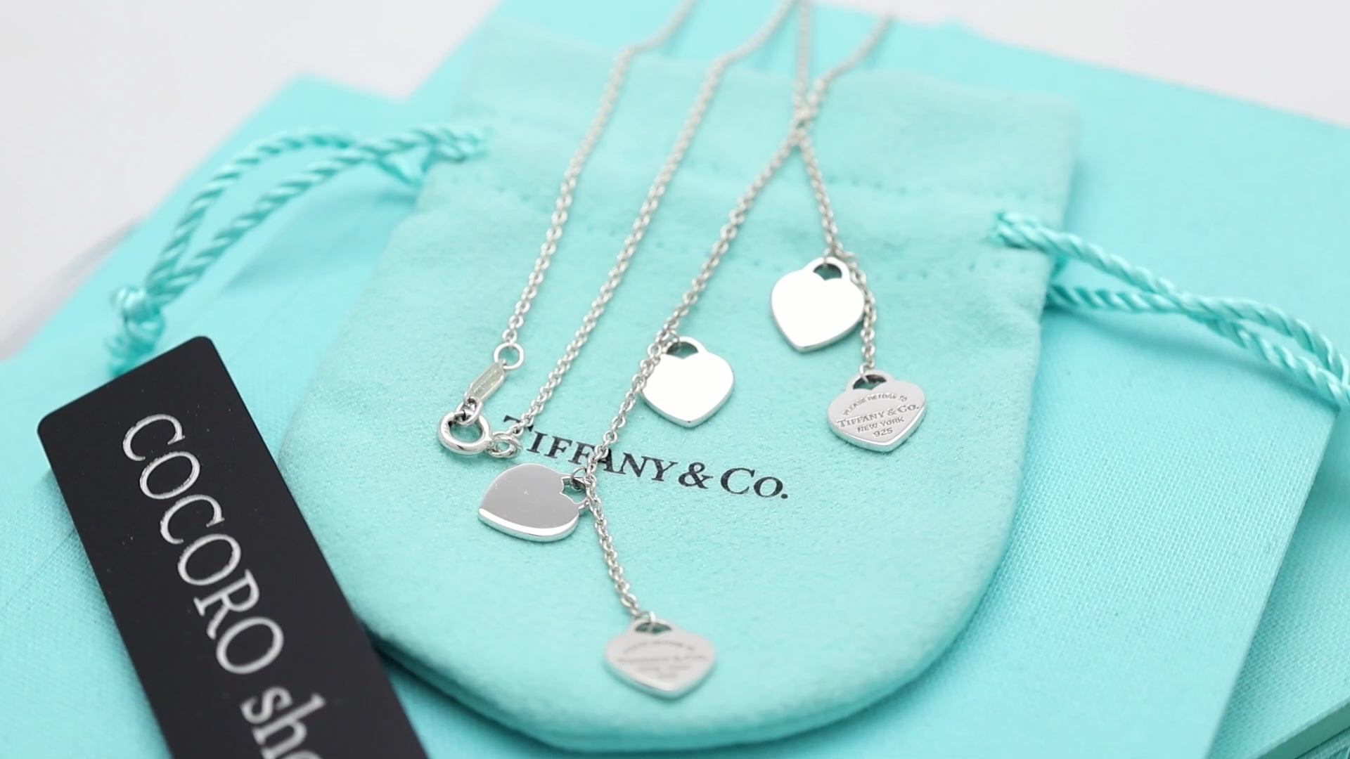 TIFFANY&Co. リターントゥ ティファニー ファイブ ハート ダク ダングル ネックレス AG925