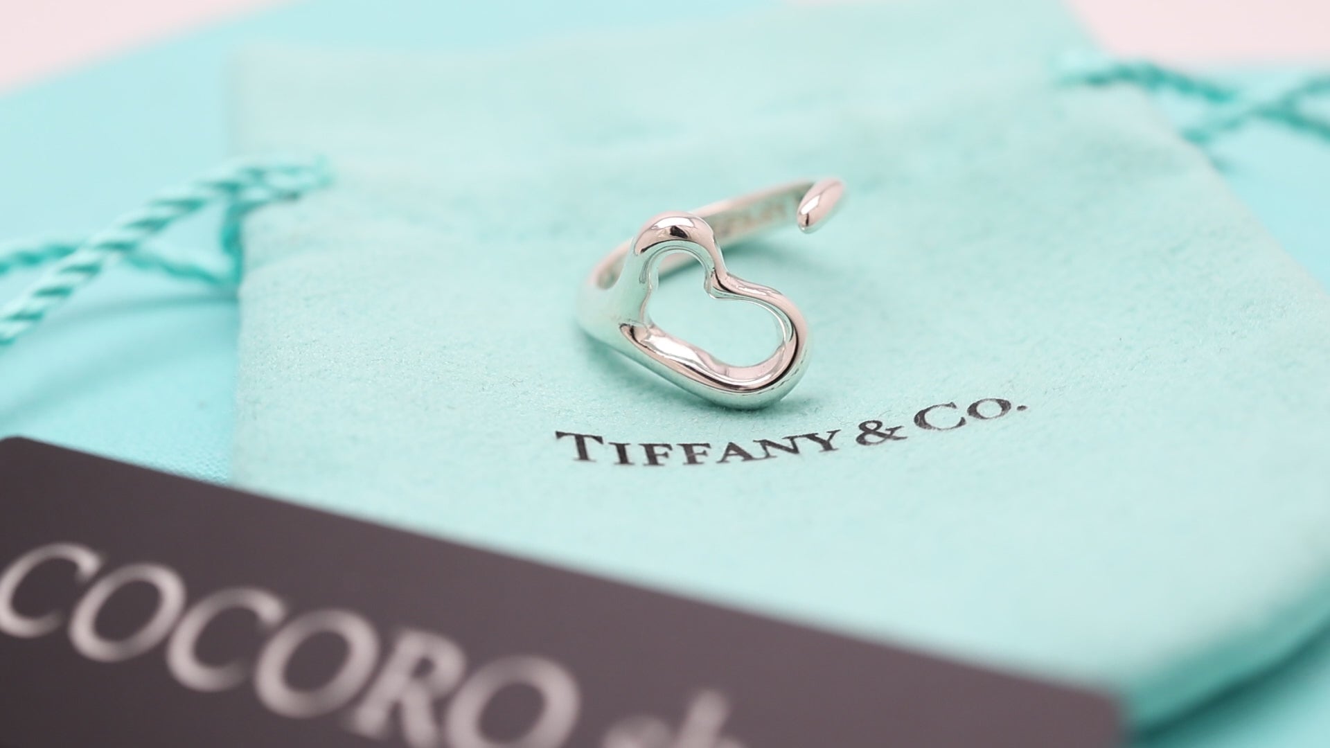 Tiffany & Co. Peretti Open Heart Ring Sterling Silver 925