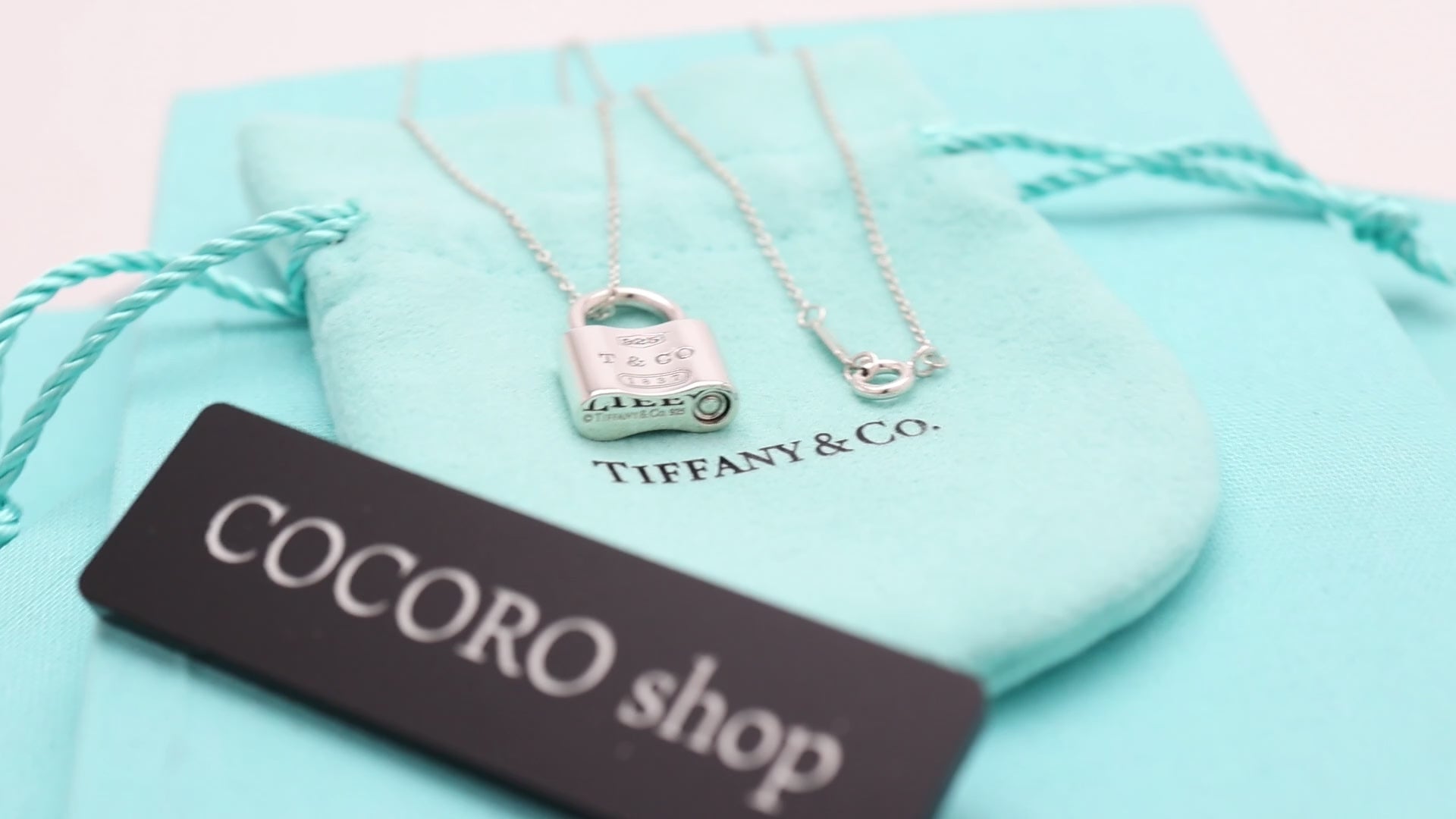 Tiffany & Co 1837 Padlock Necklace Pendant Sterling Silver 925 Chain