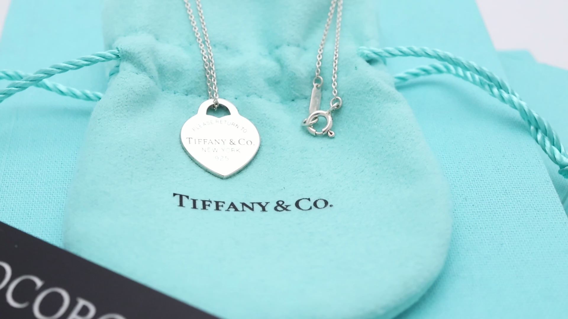 Tiffany & Co. Return to Small Heart Tag Necklace Pendant Sterling Silver 925