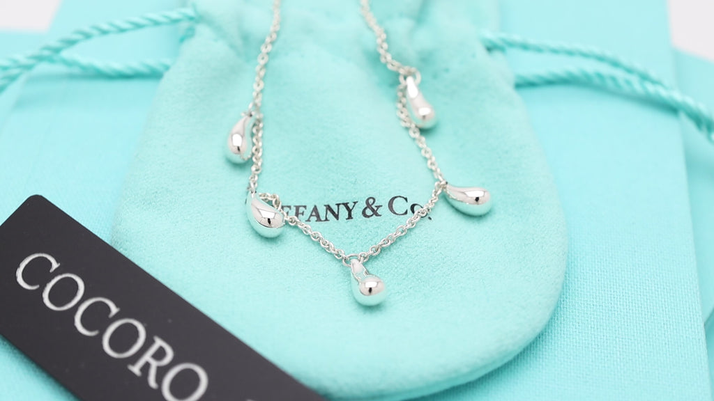 Tiffany & Co. Peretti Five 5 Teardrop Bracelet Sterling Silver 925