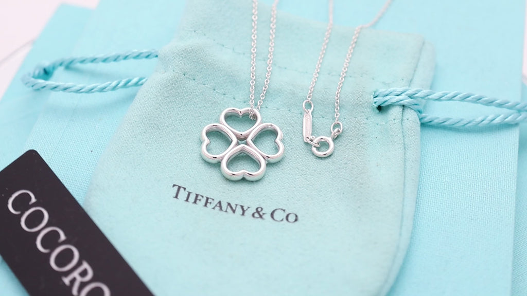 TIFFANY&Co. クローバー ハート ネックレス AG925