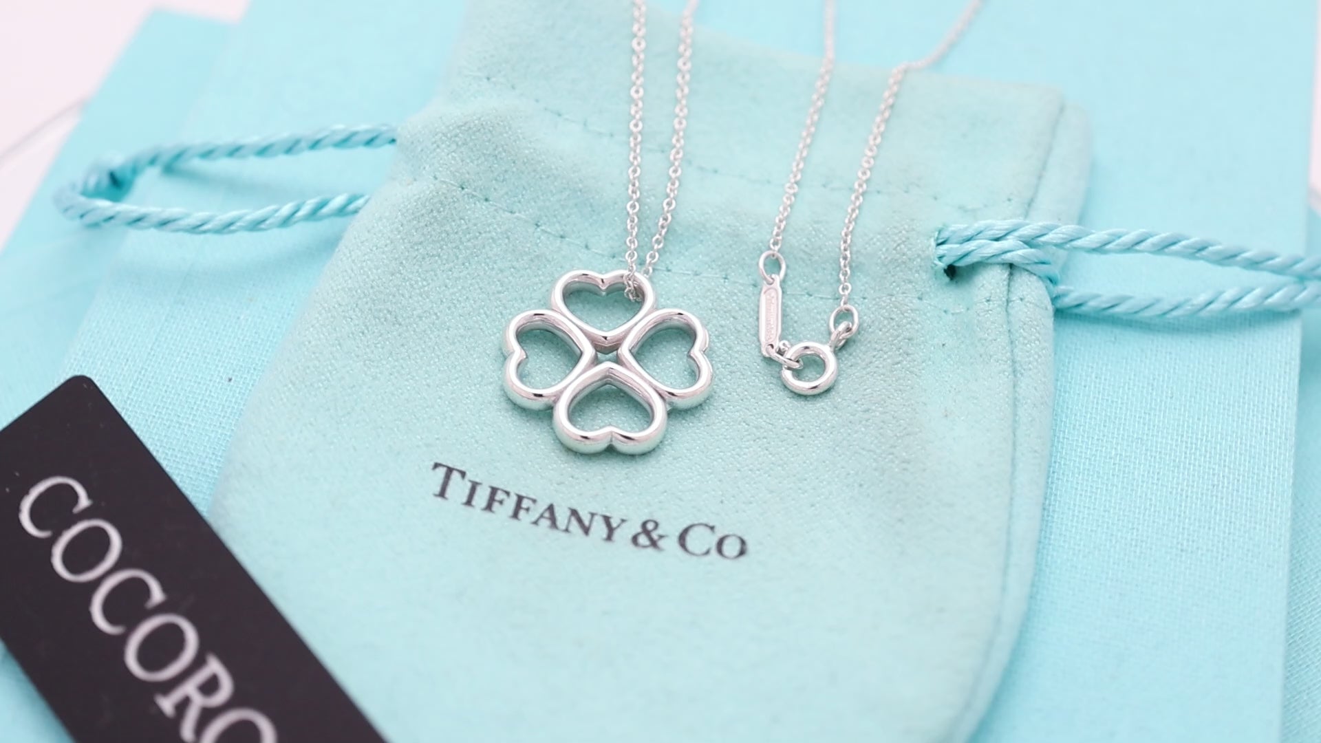 TIFFANY&Co. クローバー ハート ネックレス AG925