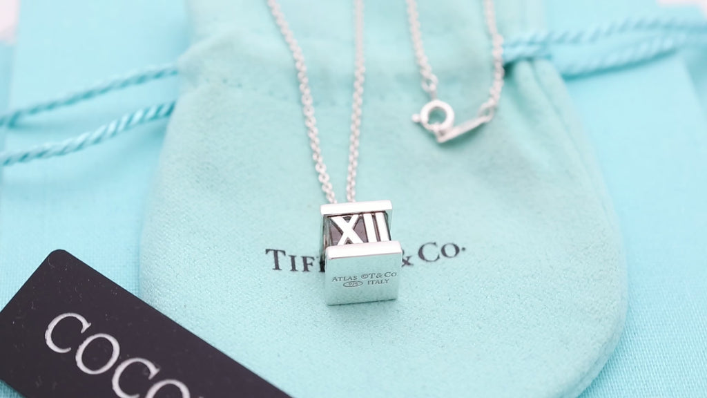 Tiffany & Co. アトラス キューブ クリスタル ネックレス AG925