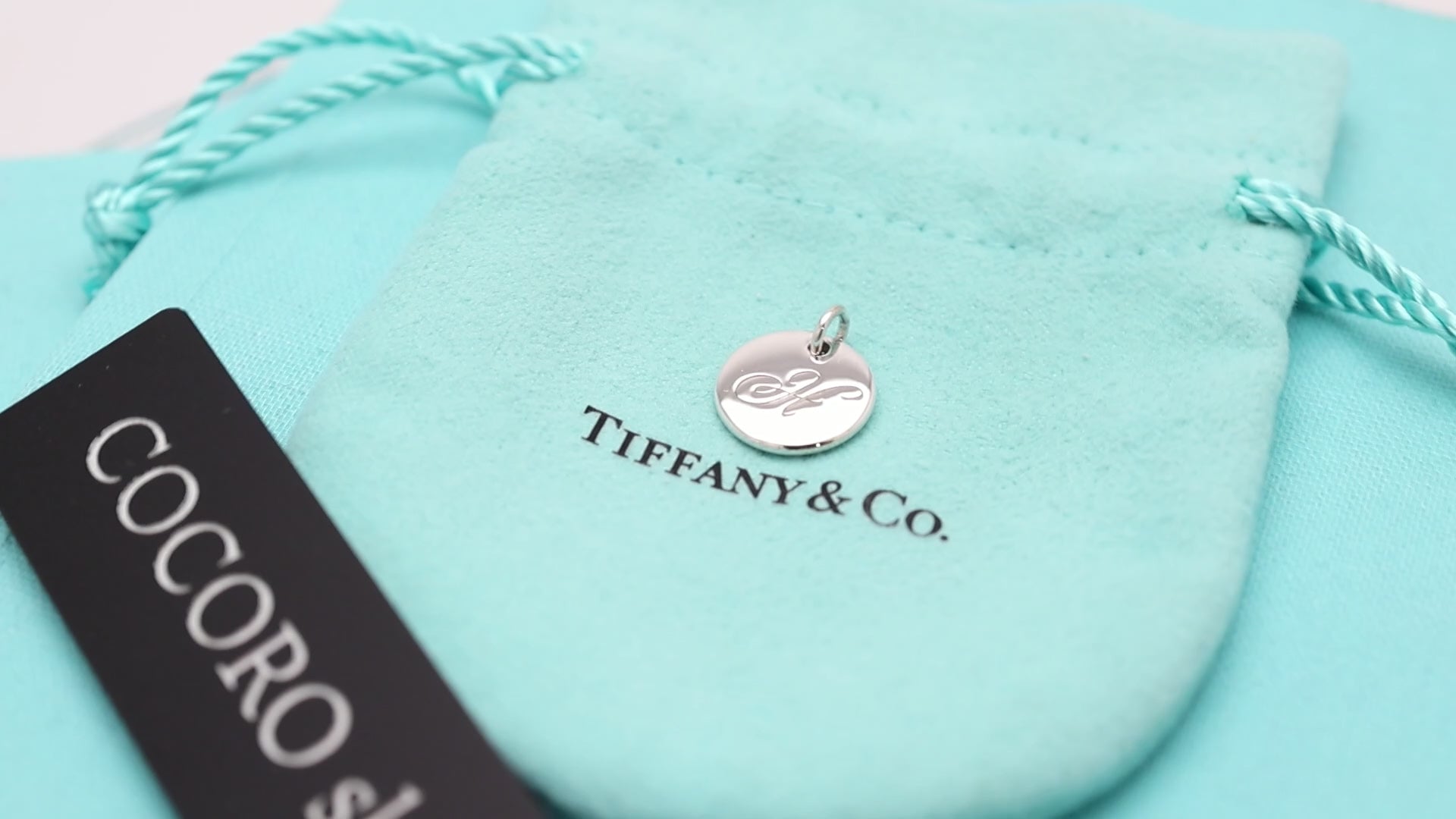 TIFFANY&Co. ノーツ レター アルファベット イニシャル H ディスク チャーム AG925