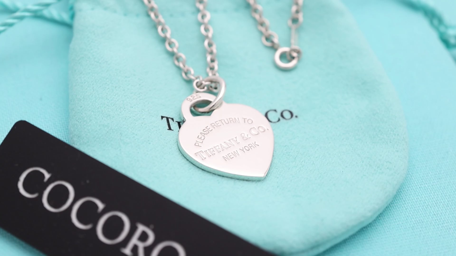 Tiffany & Co. Return to Small Heart Tag Necklace Pendant Sterling Silver 925