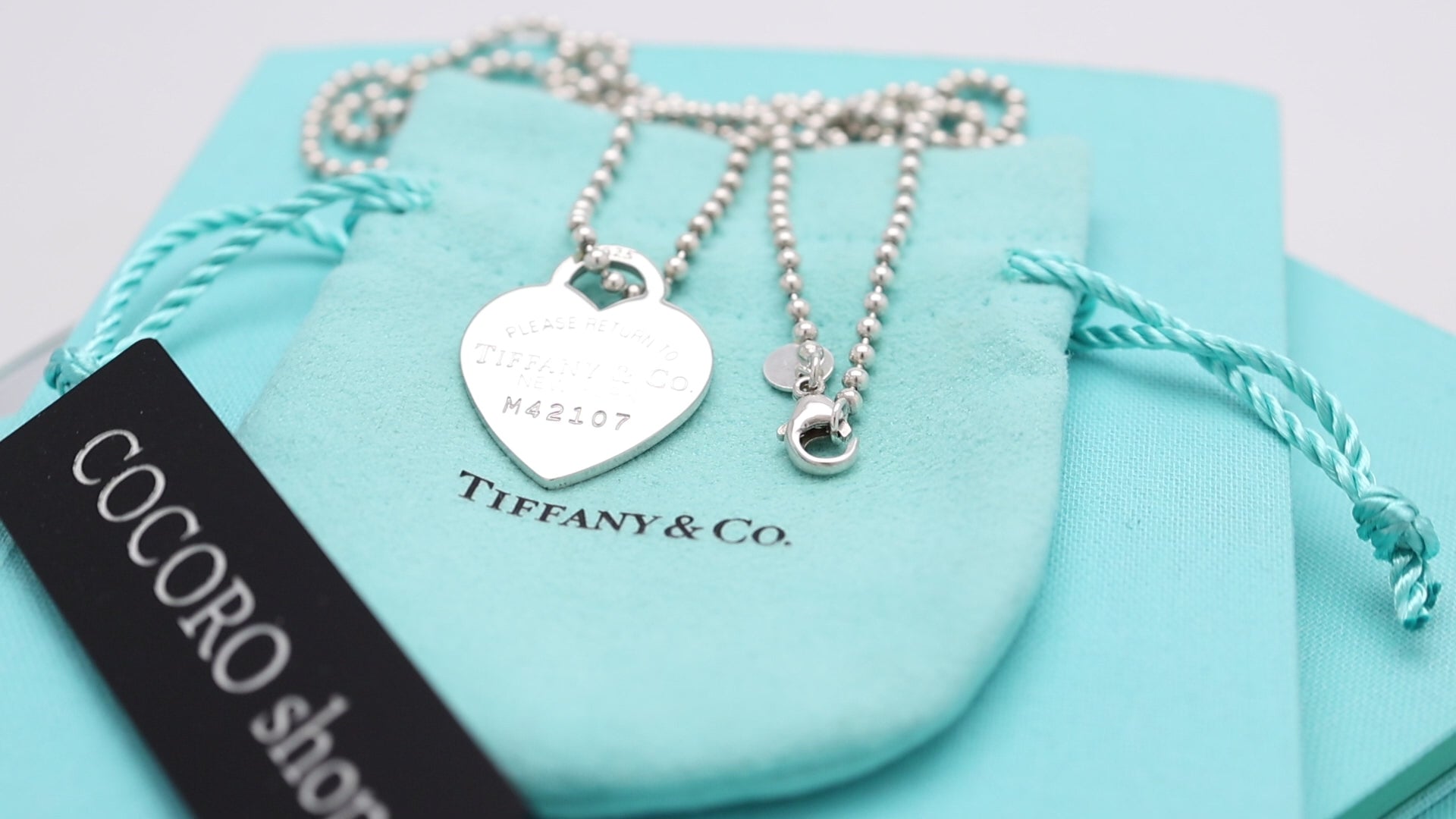 TIFFANY&Co. リターントゥ ティファニー ハート タグ ボール チェーン ネックレス AG925
