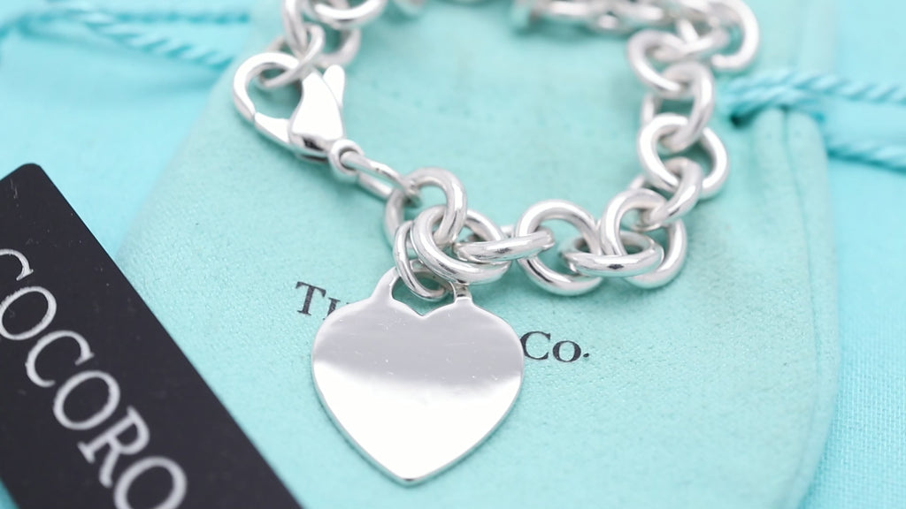 TIFFANY&Co. ハート タグ チェーン ブレスレット AG925