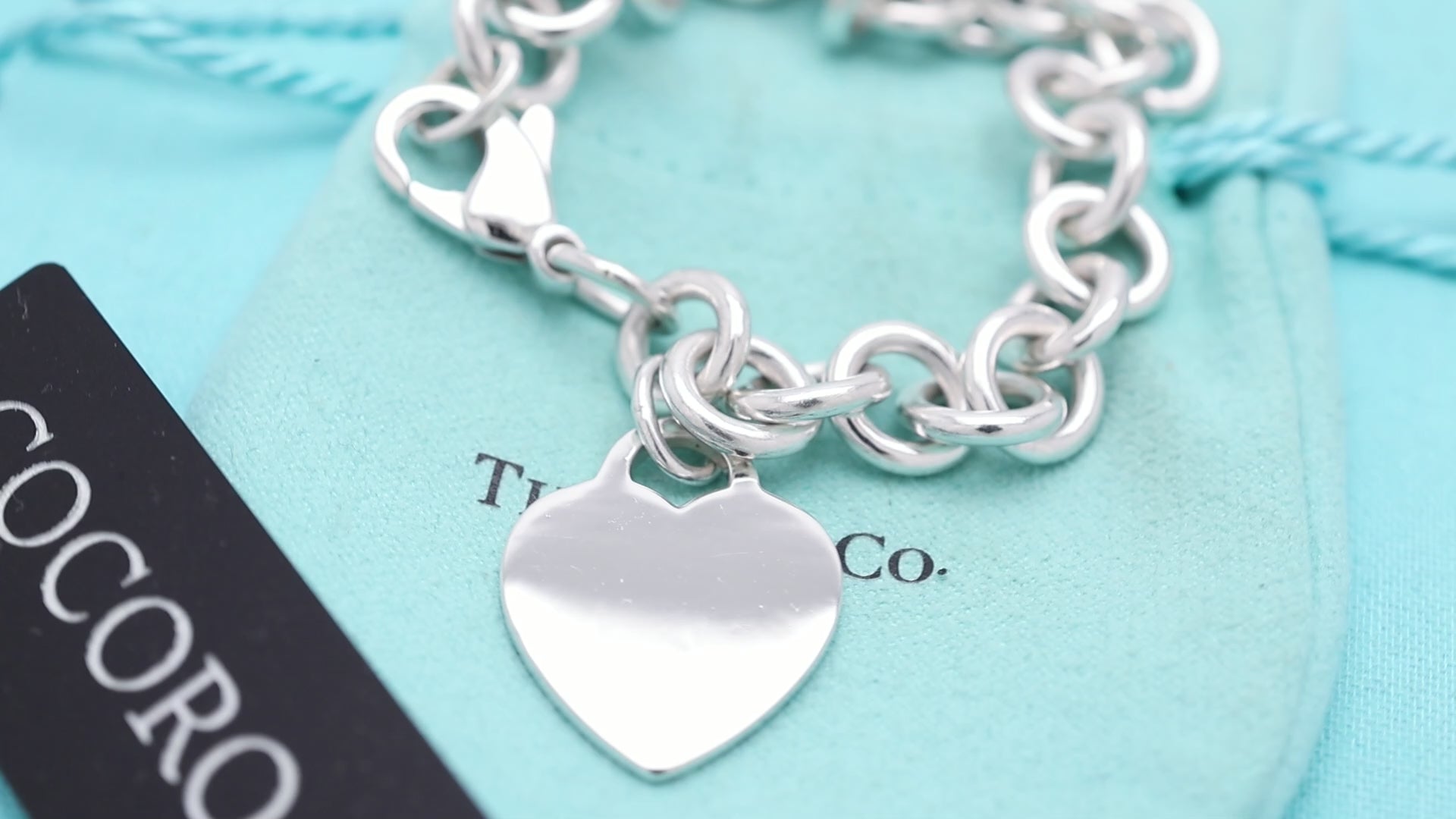 TIFFANY&Co. ハート タグ チェーン ブレスレット AG925