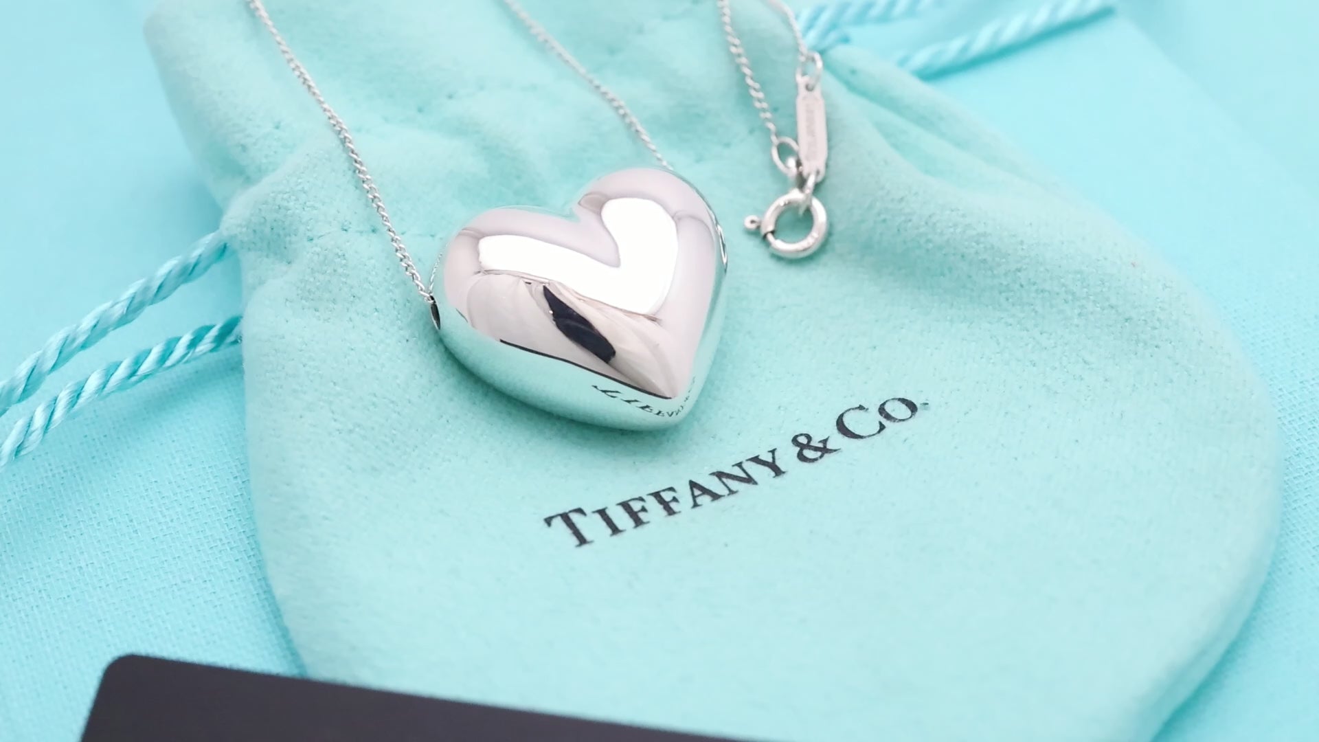 Tiffany & Co. Pinched Heart Pendant Necklace Sterling Silver 925