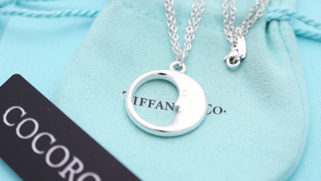 TIFFANY&Co. マンインザムーン ダブル チェーン ネックレス AG925