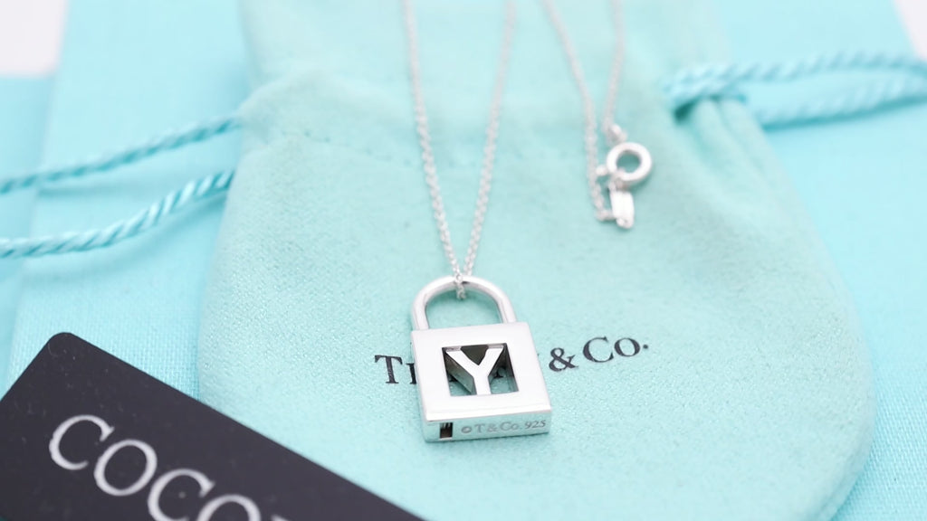 TIFFANY&Co. カデナ ロック アルファベット Y ネックレス AG925