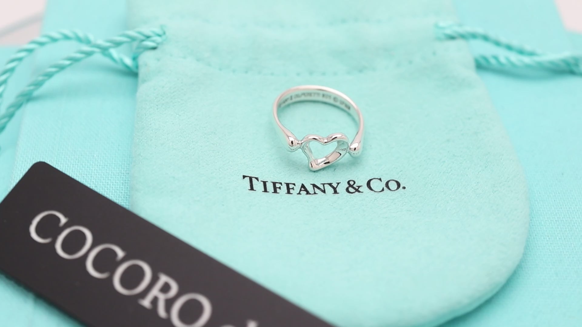 Tiffany & Co. Elsa Peretti Open Heart Ring Sterling Silver 925
