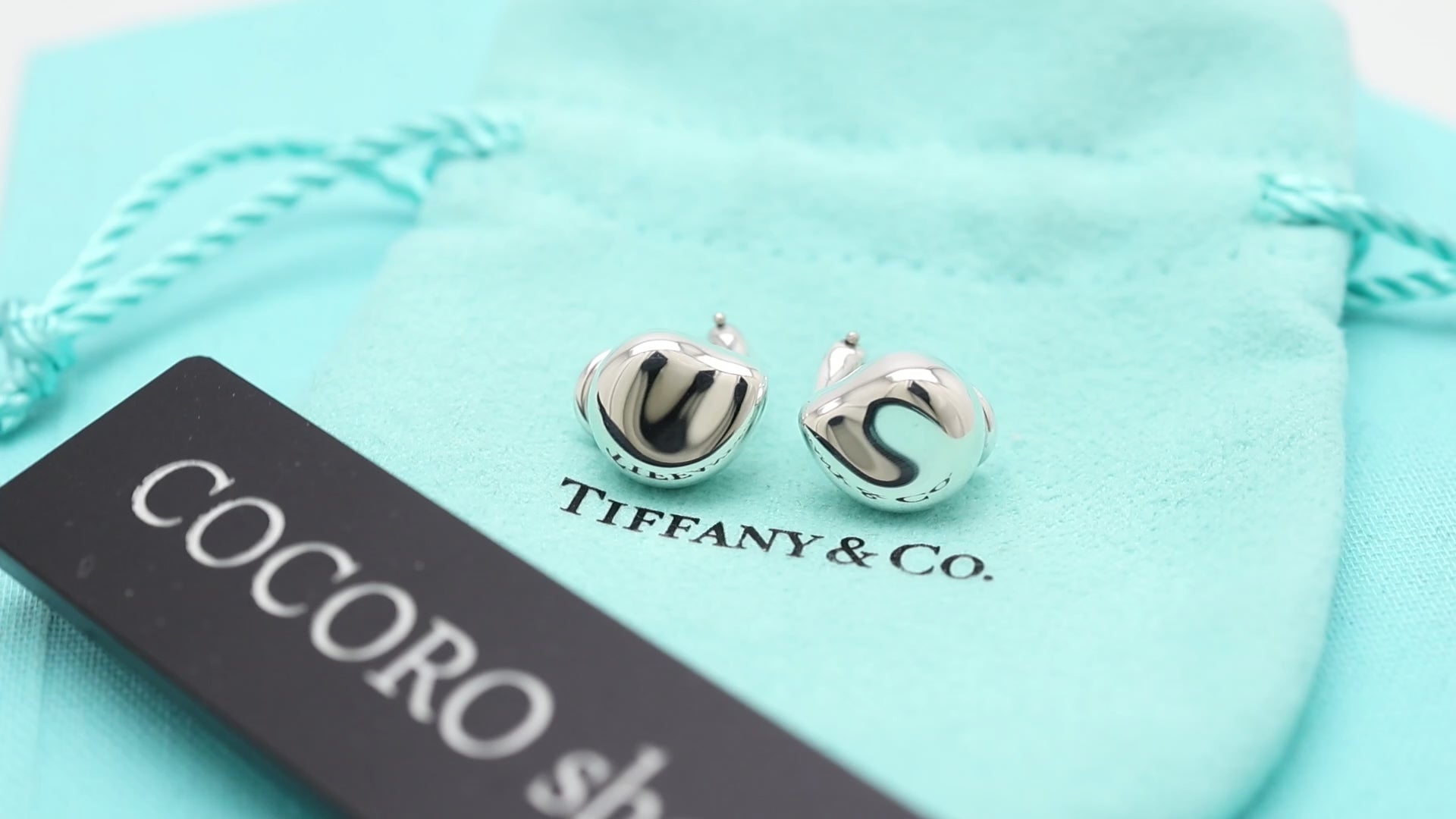  Tiffany & Co. Elsa Peretti Nugget Clip-On Earrings Sterling Silver 925 