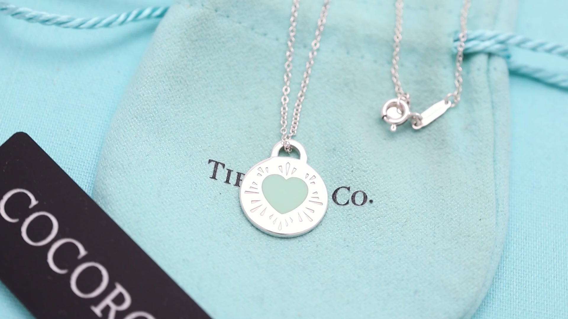 TIFFANY&Co. リターントゥ ティファニー ラウンド タグ エナメル ハート ネックレス AG925
