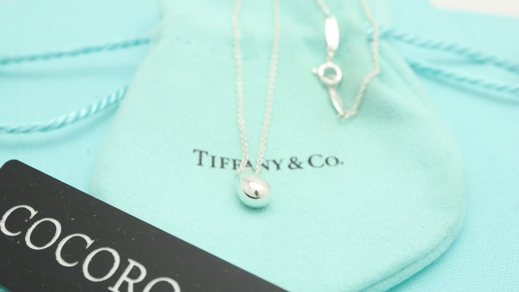Tiffany & Co. Teardrop Necklace Pendant Sterling Silver 925 