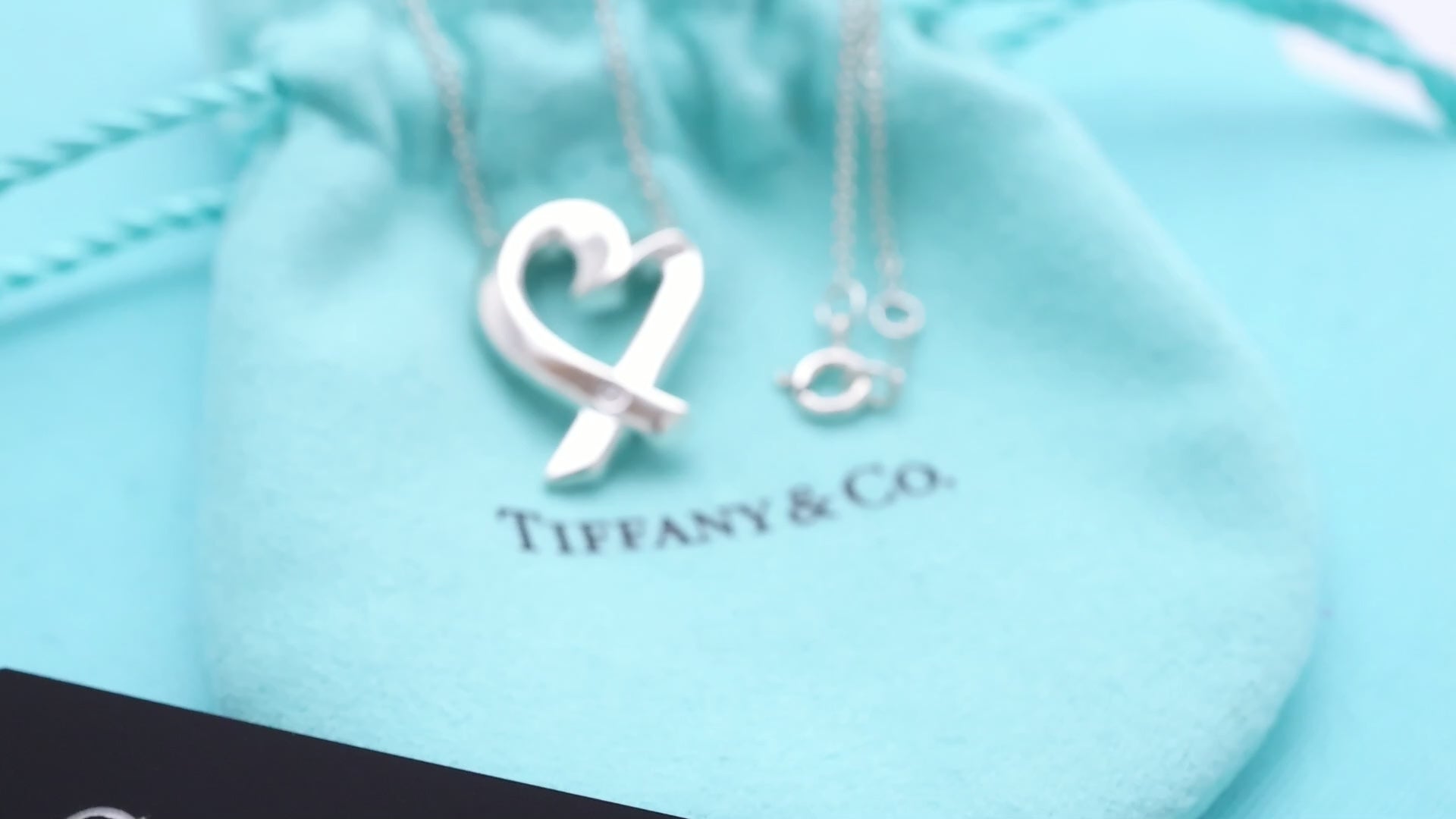 TIFFANY&Co. ミディアム ラビング ハート 1P ダイヤモンド パロマピカソ ネックレス AG925
