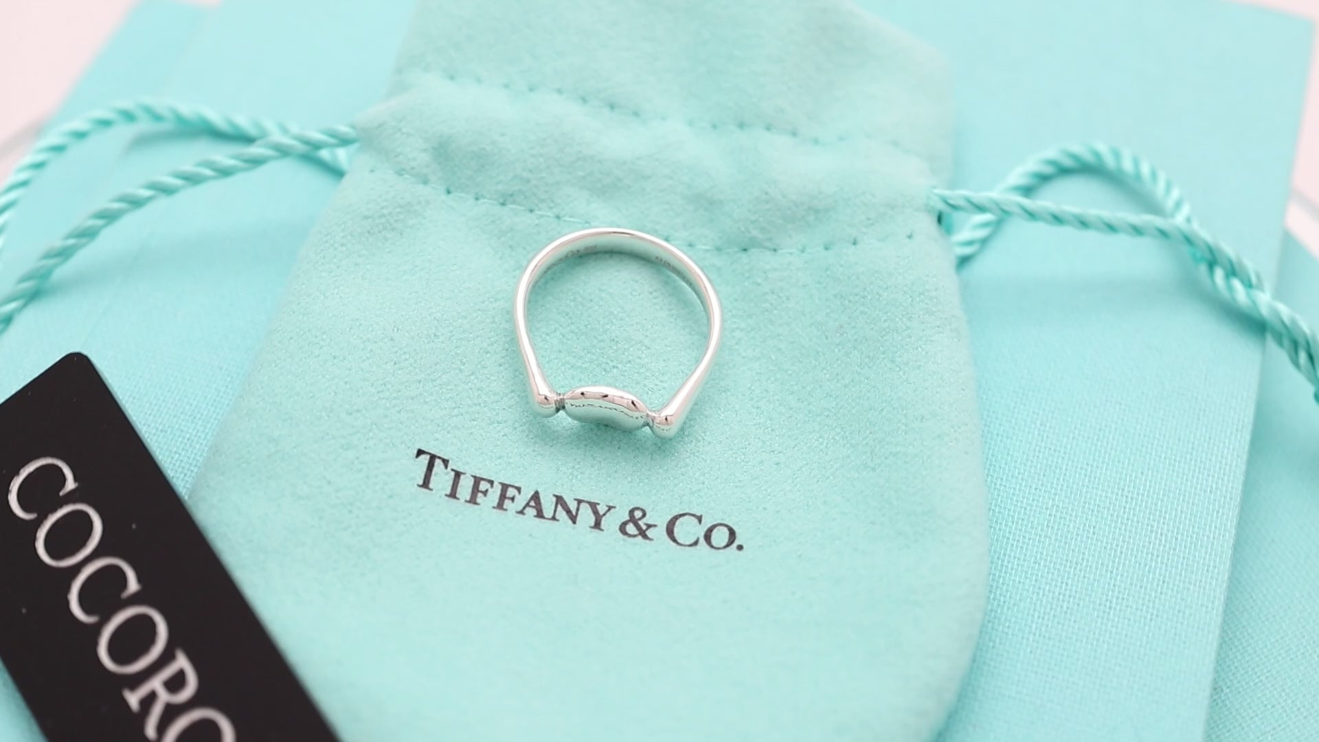 Tiffany & Co. Elsa Peretti Bean Ring Sterling Silver 925 