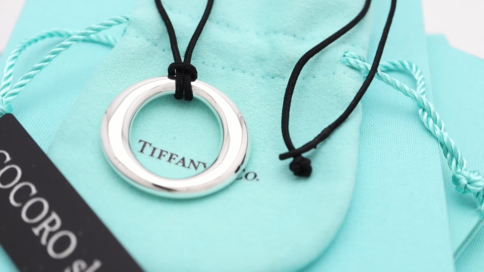 TIFFANY&Co. セビアナ シルク コード エルサペレッティ ネックレス AG925