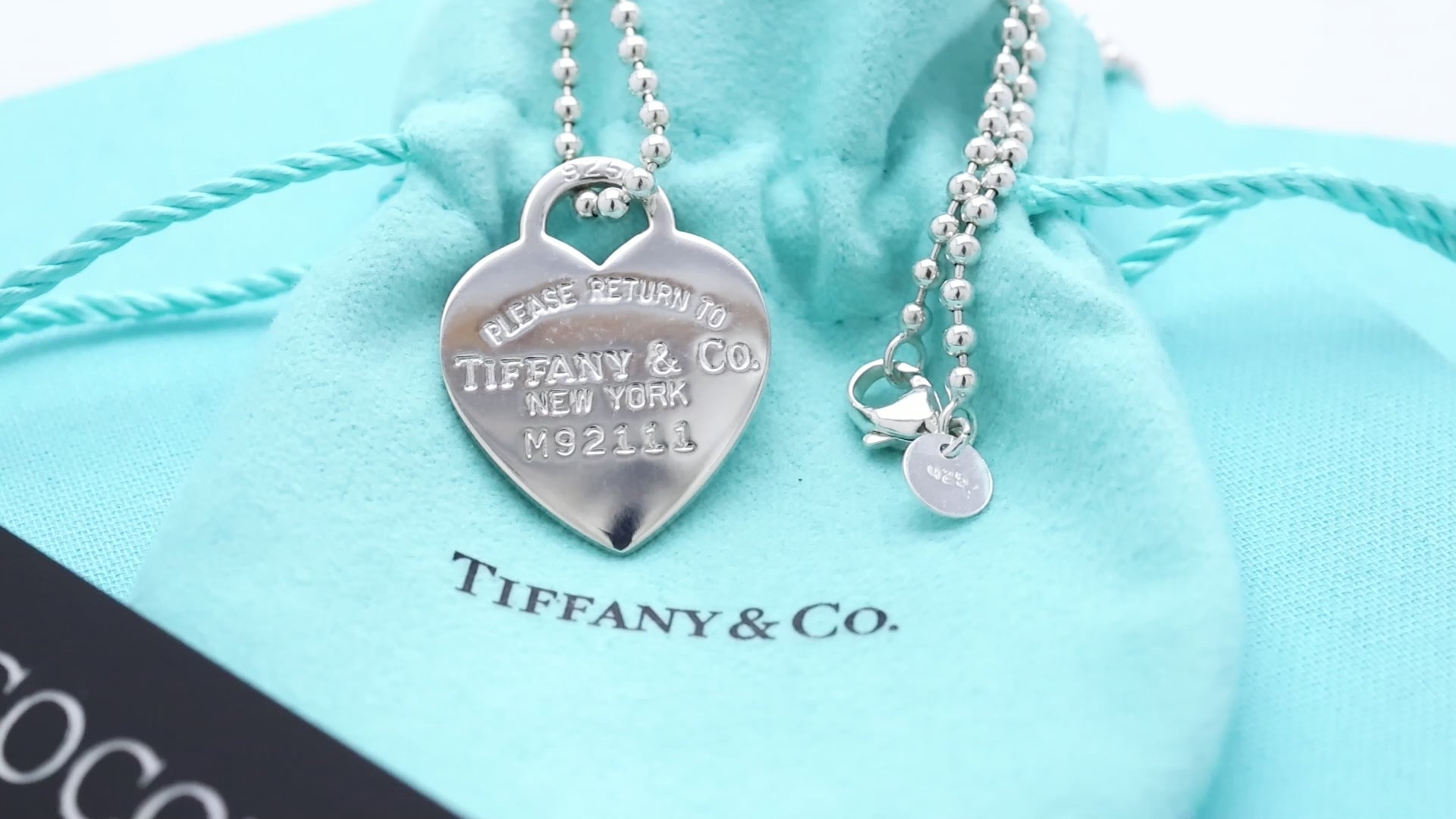 Tiffany & Co. Return to Heart Tag Long Chain Necklace Sterling Silver 925