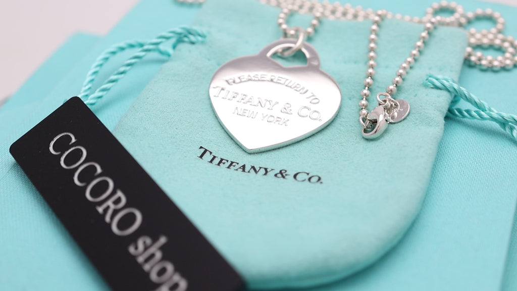 TIFFANY&Co. リターントゥ ティファニー ラージ ハート タグ ボール チェーン ネックレス AG925