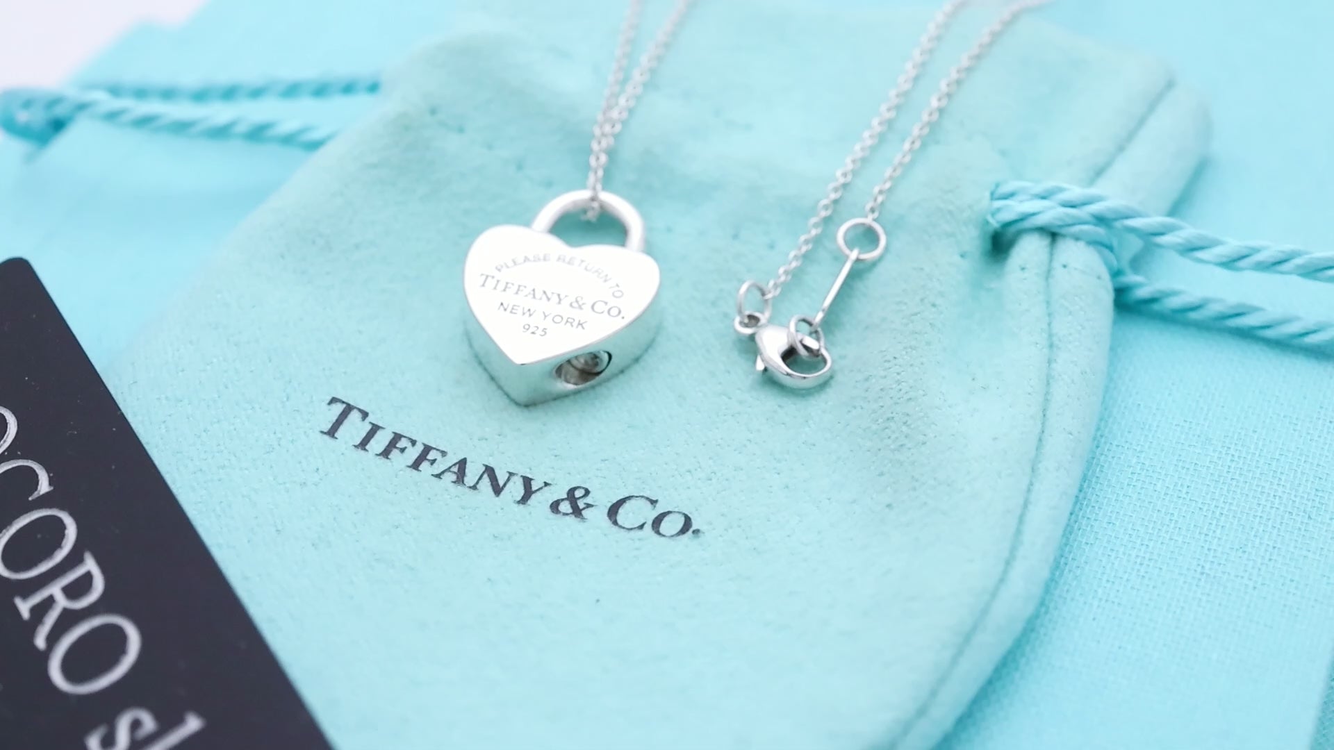 Tiffany & Co. Return to Heart Lock Padlock Necklace Sterling Silver 925