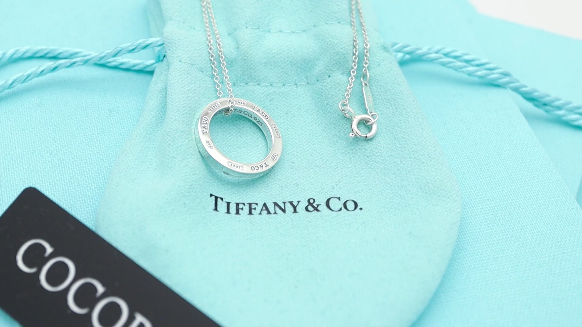 Tiffany & Co. Round Circle Pendant Necklace Sterling Silver 925