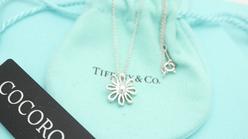 Tiffany & Co. Picasso Daisy Flower Necklace Sterling Silver 925