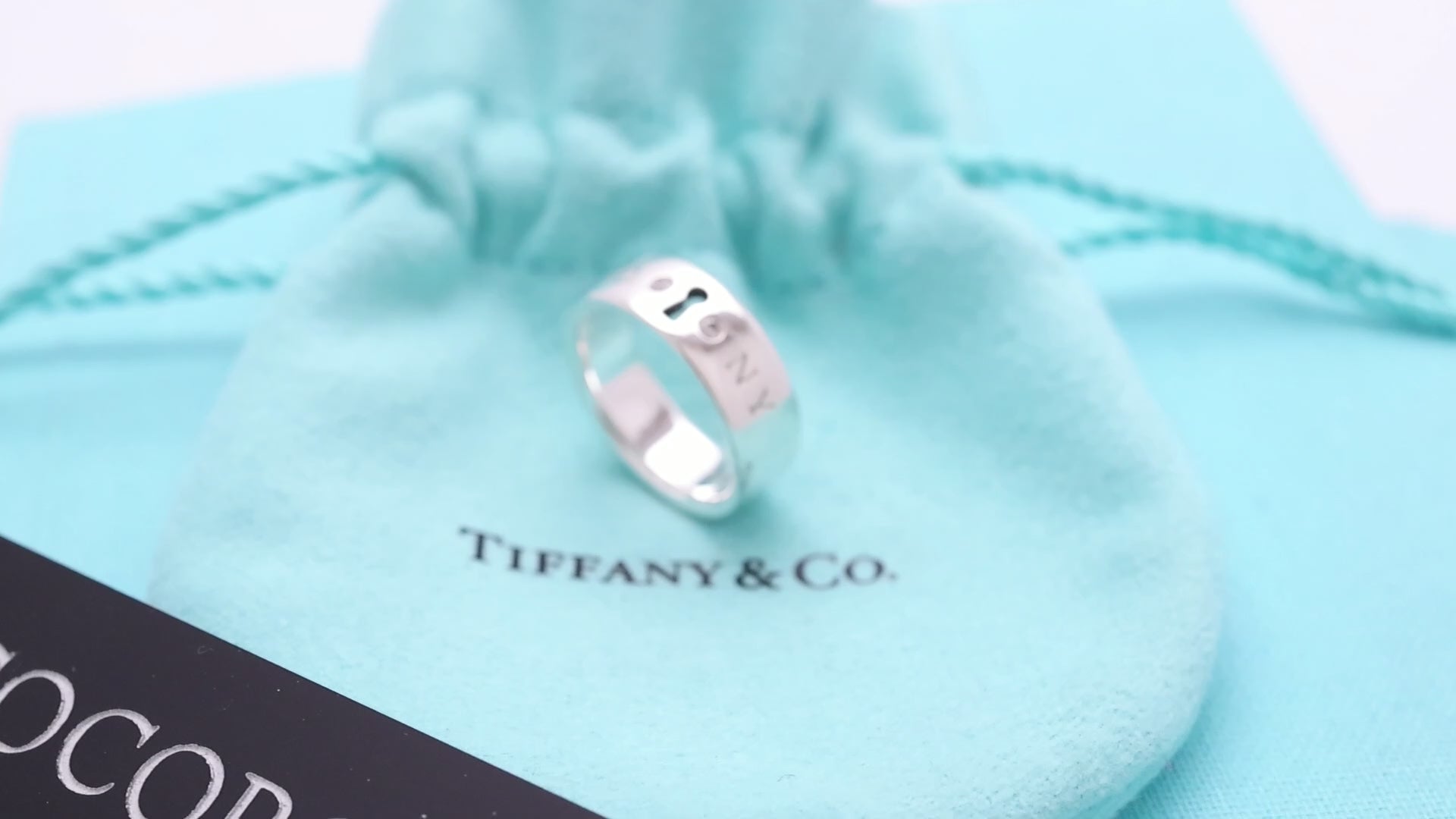 TIFFANY＆Co. ロック キー ホール ナロー 2P ダイヤモンド リング 7 号 AG925