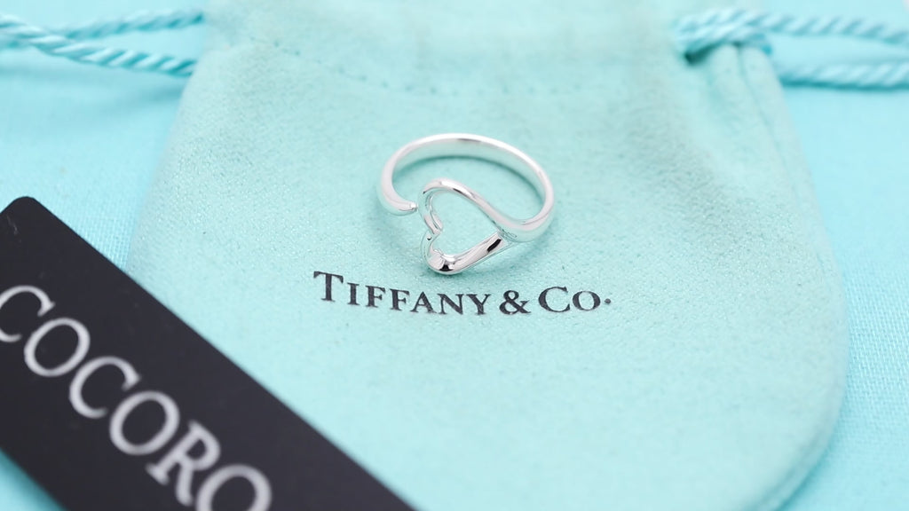 TIFFANY&Co. オープンハート エルサペレッティ リング 8 号 AG925