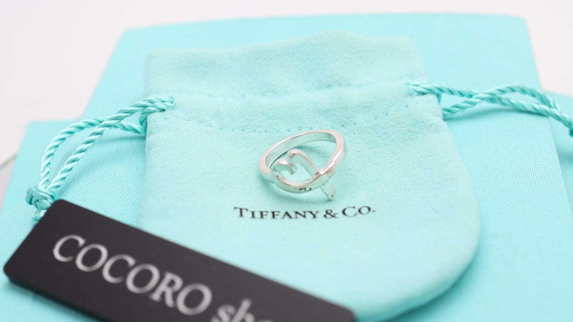  Tiffany & Co. Picasso Loving Heart Ring  Sterling Silver 925