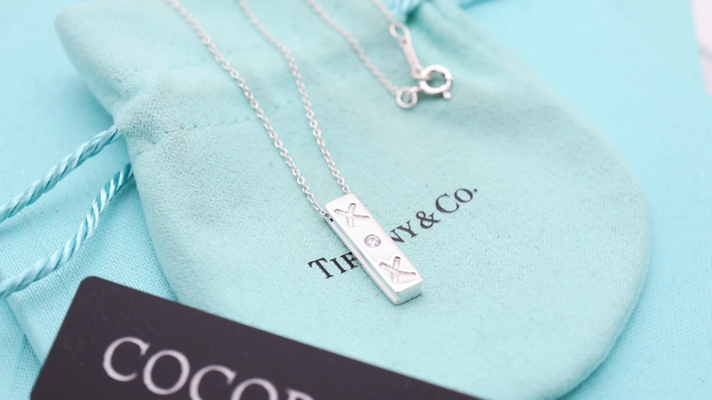 TIFFANY&Co. キス バー パロマピカソ 1P ダイヤモンド ネックレス AG925