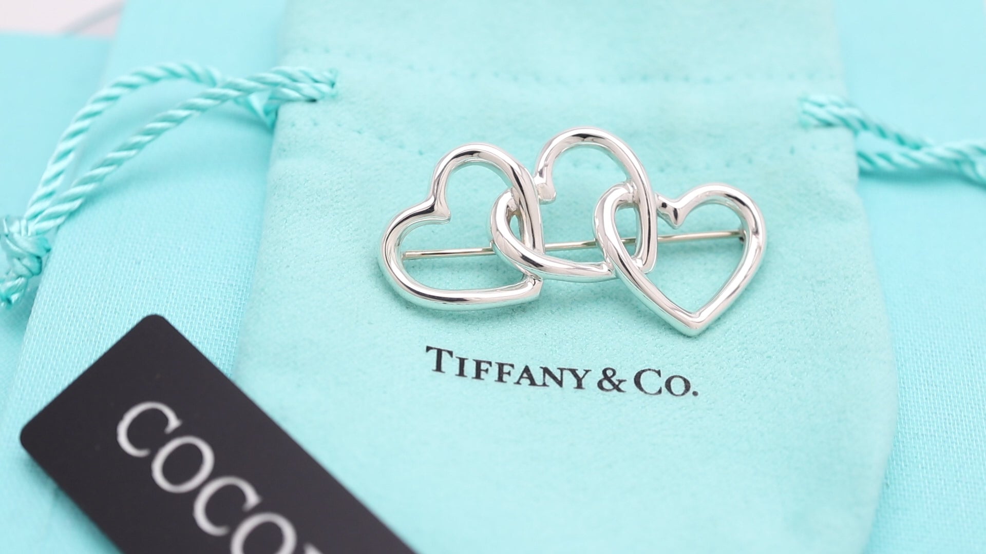 TIFFANY&Co. トリプル オープン ハート ピン ブローチ AG925